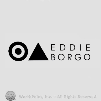 A circle, a triangle and the text ''Eddie Borgo''.