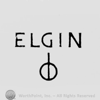 The text ''Elgin'', a circle and a line.