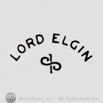 The text ''Lord Elgin'' , a stylized letter ''S'' and a stick.&nbsp;