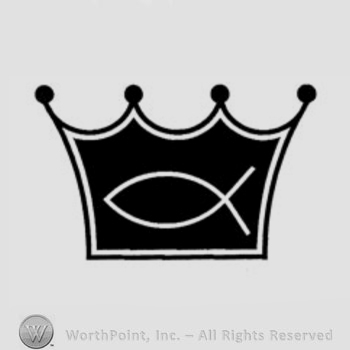 A fish in a crown.