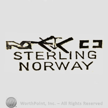 The text ''Sterling Norway'' and unreadable symbols.