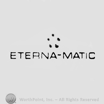 The text ''Eterna-Matic'' and five points.