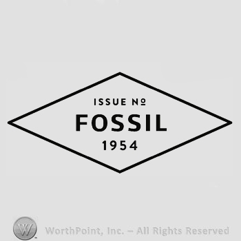 The text ''Issue no. Fossil 1954 '' in a rhombus.