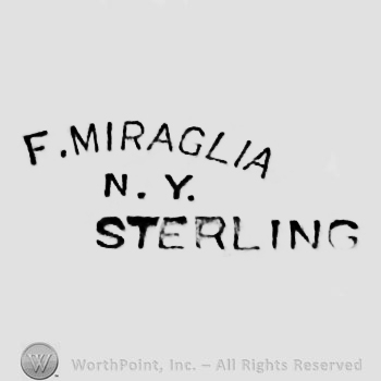 The text ''F. Miraglia N.Y. Sterling''.