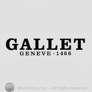 The text ''Gallet Geneve 1466'' and a point.