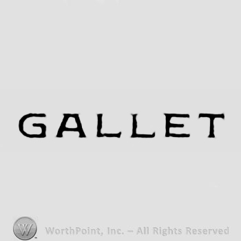 The text ''Gallet''.