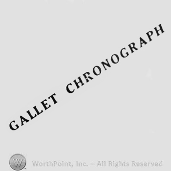 The text ''Gallet Chronograph''.