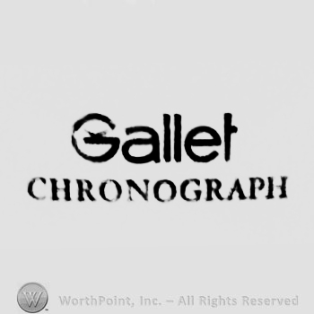 The text ''Gallet Chronograph''.