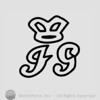 A monogarm of letter ''I'' and ''G'' and a crown.