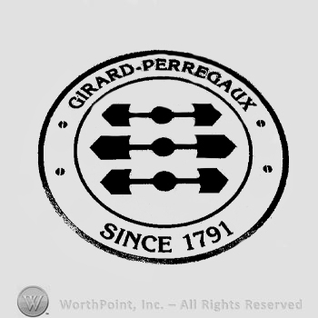 A circle with the text ''Girard-Perregaux Since 1791'' and three bridges.