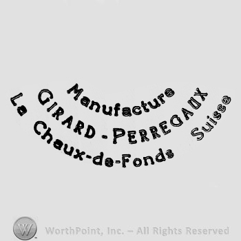 The text ''Manufacture Girard Perregaux La Chaux-de-Fonds Suisse''.