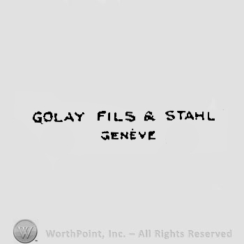 The text ''Golay Fils & Stahl Geneve''.