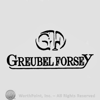 The monogram of letters ''G'' and ''F'' and the text ''Greubel Forsey''.