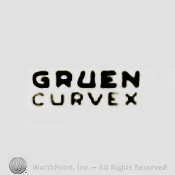 The text ''Gruen Curvex''.