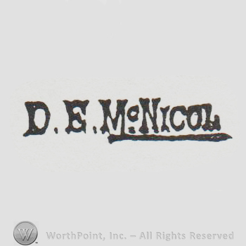 the text "D. E. McNicol" in uppercase letters