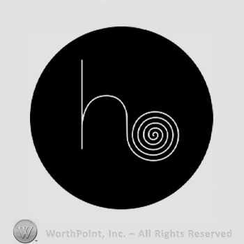 The letter ''h'' in a circle and something like a maze.