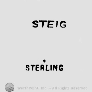The text ''Steig Sterling'' and a point.
