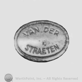 The text ''Van der Straeten'' in a circle.