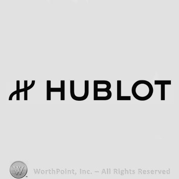 The text ''Hublot'' and a stylized letter ''H''.