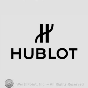 The text ''Hublot'' and a stylized letter ''H''.