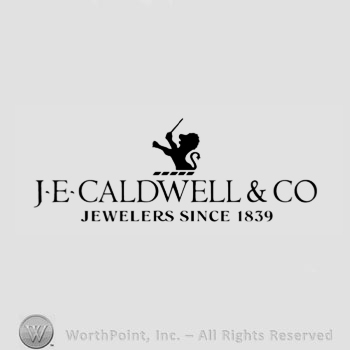 The text ''J.E. Caldwell & Co Jewelers Since 1839'' and a lion.
