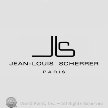 The monogram of letters ''J'', ''L''and ''S'' and the text ''Jean-Louis Scherrer Paris''.