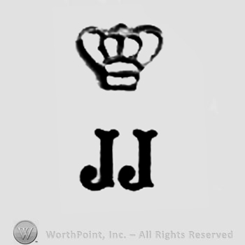 The monogram of letters ''J'' and ''J'' and a crown.
