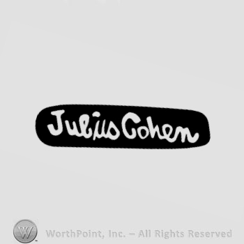 The text ''Julius Cohen'' in a border.