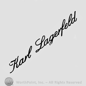 The text ''Karl Lagerfeld''.