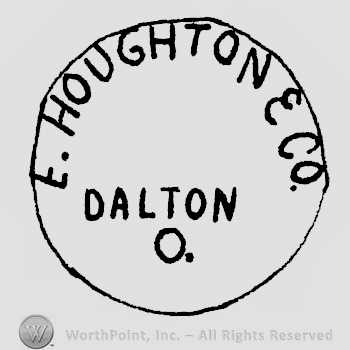 E. Houghton & Co. written arched above Dalton written above O. all in a circle shape frame
