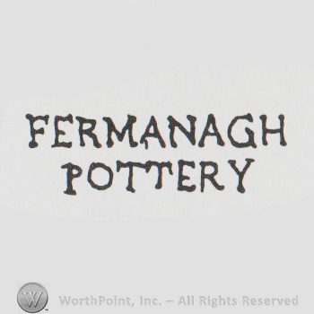 "fermanagh pottery" written in uppercase