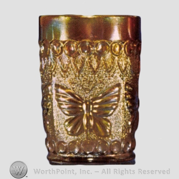 Glass pattern: Butterfly Tumbler; Butterfly and Bull's Eye.