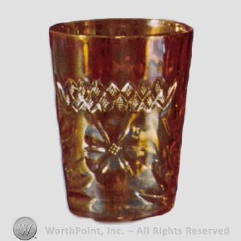 Glass pattern: Diamond and Daisy Cut; Mayflower, Variant.