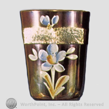 Glass pattern: Enameled Prism Band; Forget-me-not.