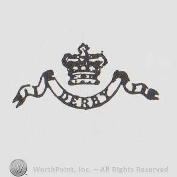 a crown above a banner with "derby"