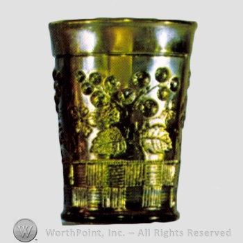 Glass pattern: Rasberry, N'S; Raspberry Lustre.