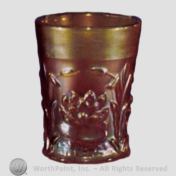 Glass pattern: Waterlily and Cattails, Variant #2.