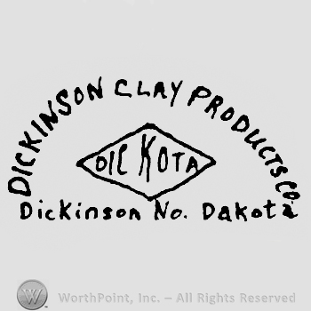 Dickinson Caly Products Co. written arched above Dickota written in a diamond shape frame above Dickinson North Dakota