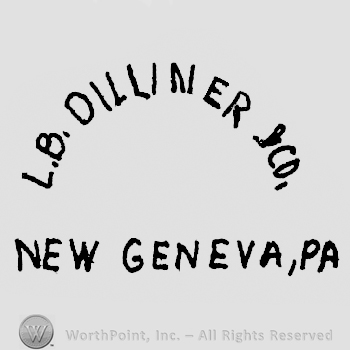 L.B. Dilliner Co. written arched above New Geneva, Pa.