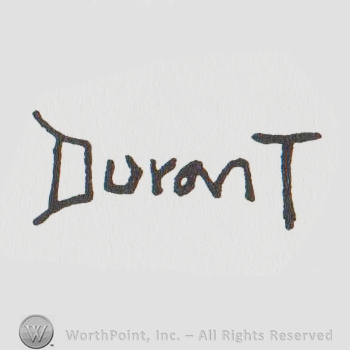 the word Durant in handwriting and with the first and last letters in uppercase