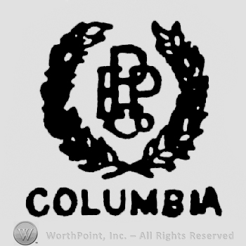 Monogram made from EPPCO inside a wreath, Columbia written under it