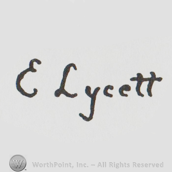 "e lycett" in handwriting
