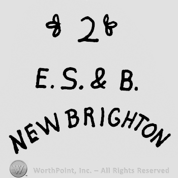 2 written above E.S & B. written above New Brighton written arched