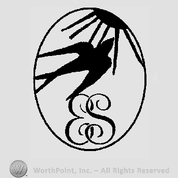 oval with a flying swallow inside