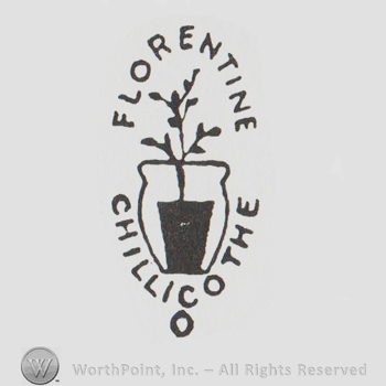  a flower pot and the text FLORENTINE CHILLICOTHE