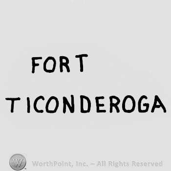 Fort written above Ticonderoga