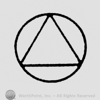 Triangle shape inside of circle shape