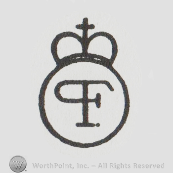 a crown above a circle with the letters PF combined