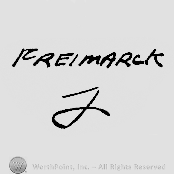Freimarck written above J letter