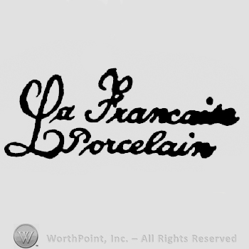 La hand written next to Francasie hand written above Porcelain hand written